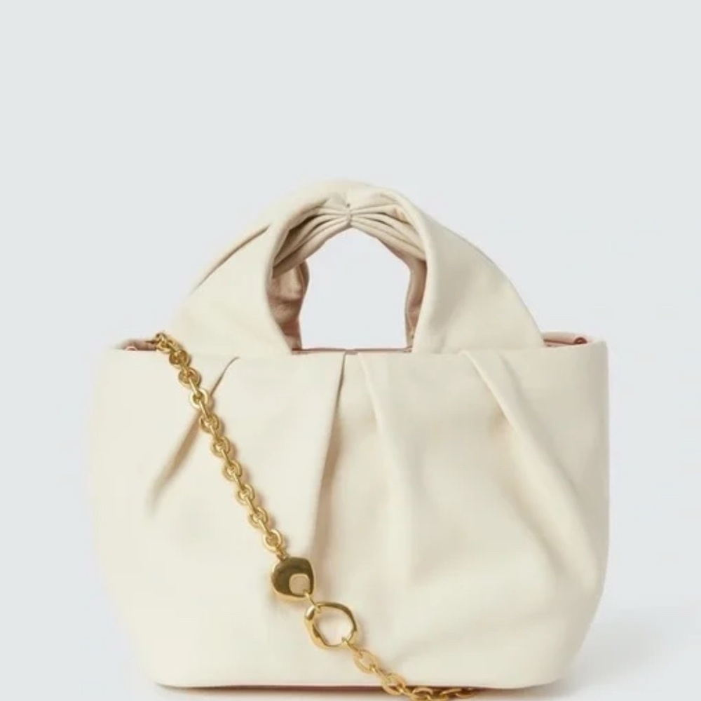 Staud leather bag with optional gold chain